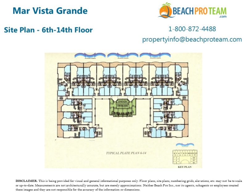 Mar Vista Grande Site Plan - Levels 6 - 14